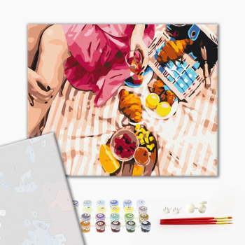 Картина по номерам Преміум картини - Смаколики на пікнік
