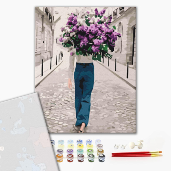 Картина по номерам Преміум картини - Бузкова прогулянка