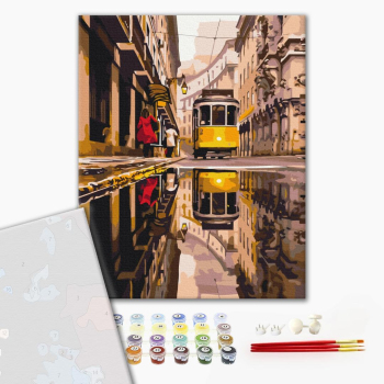 Картина по номерам Преміум картини - Міський трамвай