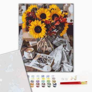 Картина по номерам Преміум картини - Затишний осінній букет