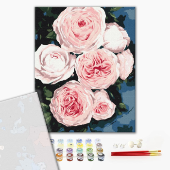 Картина по номерам Преміум картини - Бутони пишних троянд