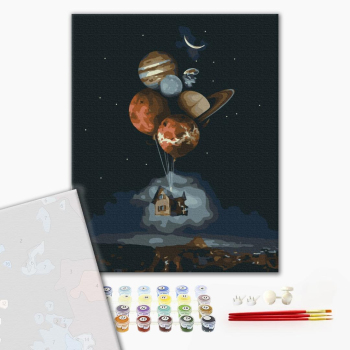 Картина по номерам Преміум картини - Дім в стратосфері