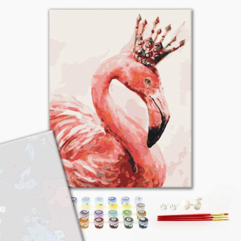 Картина по номерам Преміум картини - Королівський фламінго
