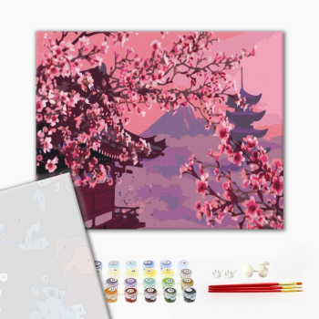 Картина по номерам Преміум картини - Сакура в Японії