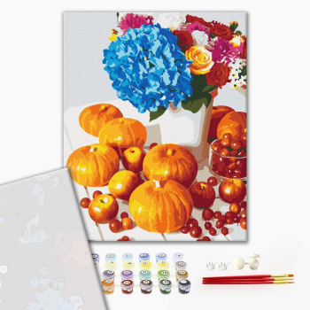 Картина по номерам Преміум картини - Гарбузовий натюрморт