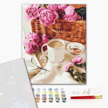 Пионы в корзине