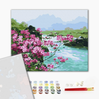 Картина по номерам Преміум картини - Гірські квіти