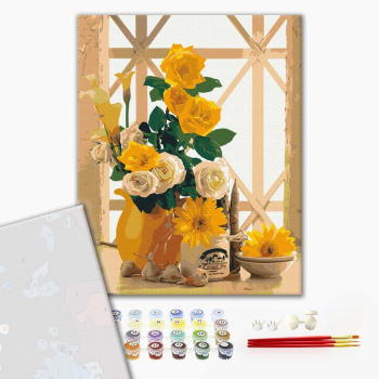 Картина по номерам Преміум картини - Жовтий натюрморт