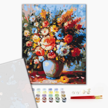 Картина по номерам Преміум картини - Розкішний букет у вазі
