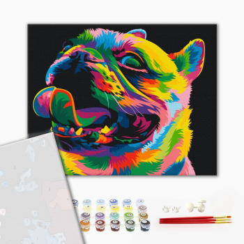 Картина по номерам Преміум картини - Веселкова собака