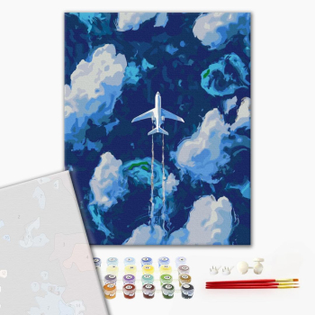 Картина по номерам Преміум картини - Над хмарами