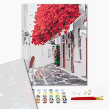 Картина по номерам Преміум картини - Яскрава Бугенвилія