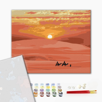 Картина по номерам Преміум картини - Гаряче сонце пустелі