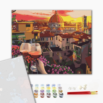 Картина по номерам Преміум картини - Затишний вечір з вином