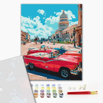 Картина по номерам Преміум картини - Ретро вулиця