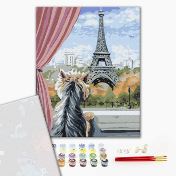Картина по номерам Преміум картини - Париж з вікна