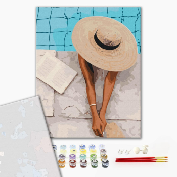 Картина по номерам Преміум картини - Літо в капелюшку
