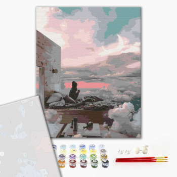 Картина по номерам Преміум картини - Дім в хмарах