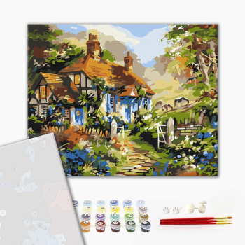 Картина по номерам Преміум картини - Літній казковий будиночок