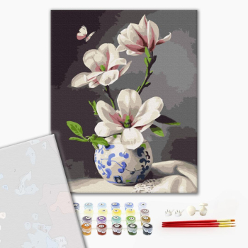 Картина по номерам Преміум картини - Натюрморт з орхідеєю