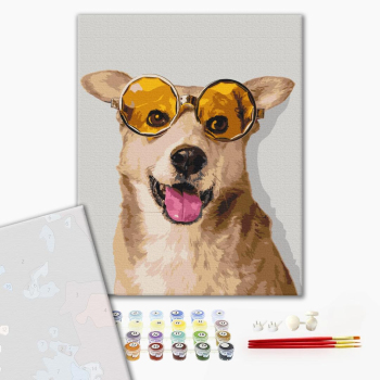 Картина по номерам Преміум картини - Коргі-хіпстер