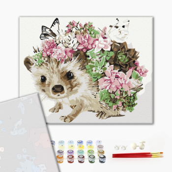 Картина по номерам Преміум картини - Весняний їжачок