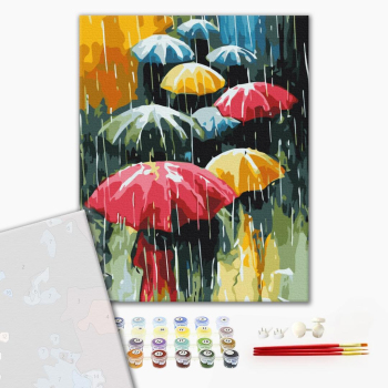 Картина по номерам Преміум картини - Кольоровий дощ
