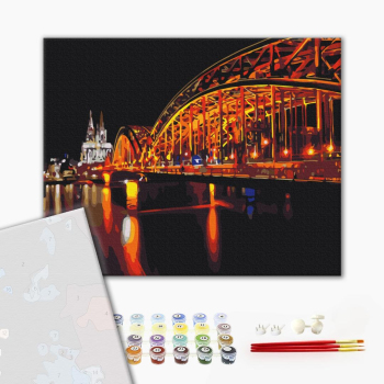 Картина по номерам Преміум картини - Кольори нічного міста