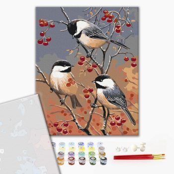 Картина по номерам Преміум картини - Синички повернулись