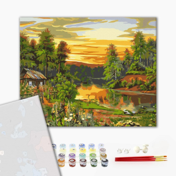 Картина по номерам Преміум картини - Атмосферний схід сонця