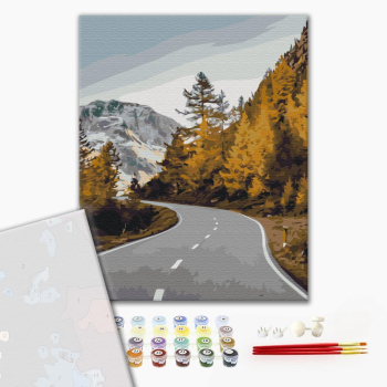 Картина по номерам Преміум картини - Пейзажна дорога