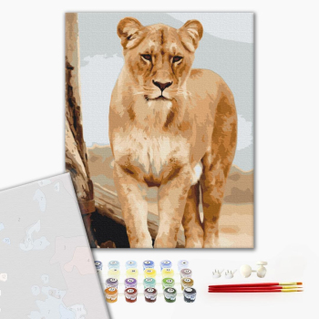 Картина по номерам Преміум картини - Молода левиця