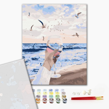 Картина по номерам Преміум картини - Море в бокалі