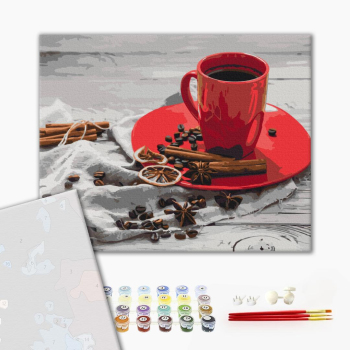 Картина по номерам Преміум картини - Кава з кардамоном