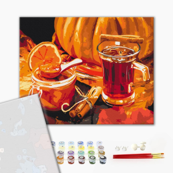 Картина по номерам Преміум картини - Осінній чай
