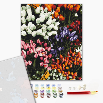 Картина по номерам Преміум картини - Ярмарка тюльпанів