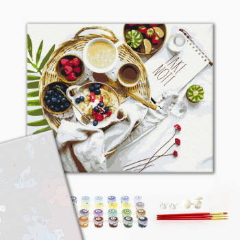 Картина по номерам Преміум картини - Смаколики до сніданку