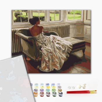 Картина по номерам Преміум картини - Тепла дама