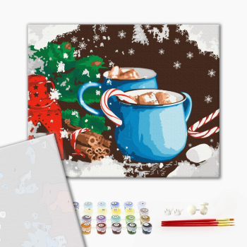 Картина по номерам Преміум картини - Зимове маршмеллоу