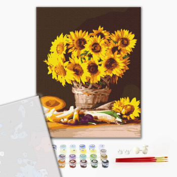 Картина по номерам Преміум картини - Яскраві соняхи
