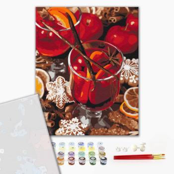 Картина по номерам Преміум картини - Пряний глінтвейн