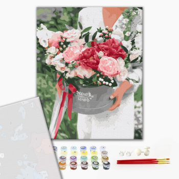 Картина по номерам Преміум картини - Квіти в подарунок