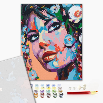 Картина по номерам Преміум картини - Портрет в фарбах