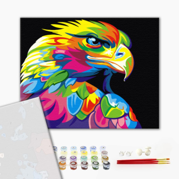Картина по номерам Преміум картини - Веселковий орел