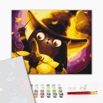 Картина по номерам Преміум картини - Котик Чарівник ©Маріанна Пащук