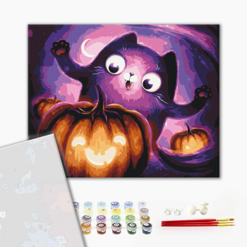 Картина по номерам Преміум картини - Котик Гарбузик ©Маріанна Пащук