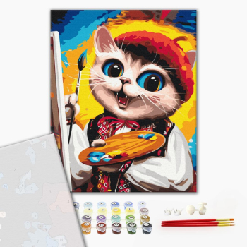 Картина по номерам Преміум картини - Котик Художник ©Маріанна Пащук