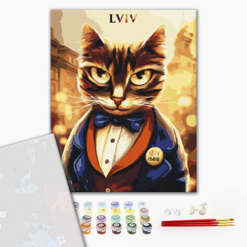 Картина по номерам Преміум картини - Котик Мер ©Маріанна Пащук