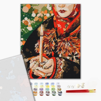 Картина по номерам Преміум картини - Різдвяна свічка © Каріна Зіміна