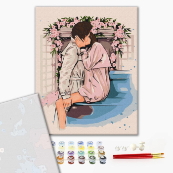 Картина по номерам Преміум картини - Квіткові обійми ©Alla Berezovska